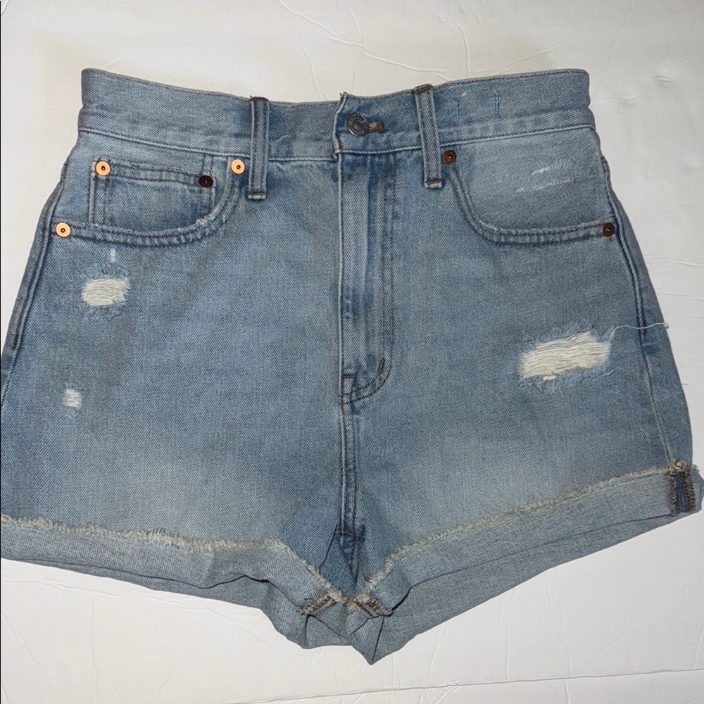 Madewell The Mom Jeans Shorts  Vintage-Inspired High Waisted Size 26